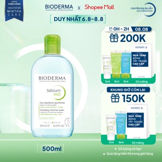 [ĐỘC QUYỀN LIVESTREAM] Dung dịch làm sạch và tẩy trang Micellar cho da hỗn hợp và da dầu mụn Bioderma Sébium H2O - 500ml