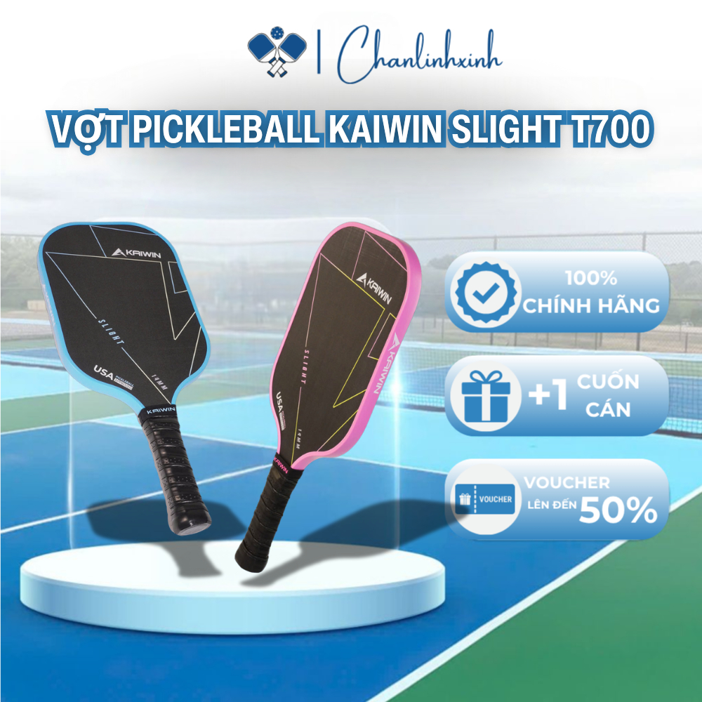 Vợt Pickleball Kaiwin Slight T700 – 14mm – Mặt Carbon T700 – Lõi PP Tổ Ong – Ép Nóng – Chính Hãng
