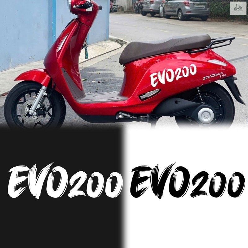 Tem Decal Chữ Evo Cao Cấp Chống Nước Dành Cho Các Dòng Xe Vinfast Evo 200 Evo 200 Lite Evo Neo Evo G