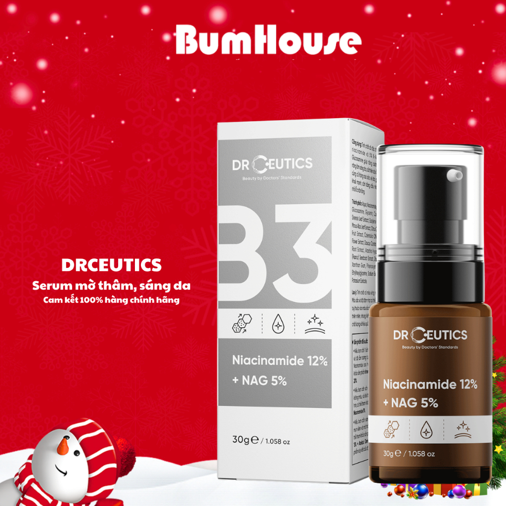 Serum Drceutics Niacinamide 12% DrCeutics Giảm Thâm Sáng Da Kiềm Dầu (30ml/100ml)