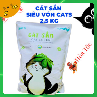 [Hỏa tốc] Cát Sắn cho mèo Cats 2.5kg – Không Bụi, Siêu Vón, Không Dính Đáy Khay -Tặng Khử Mùi