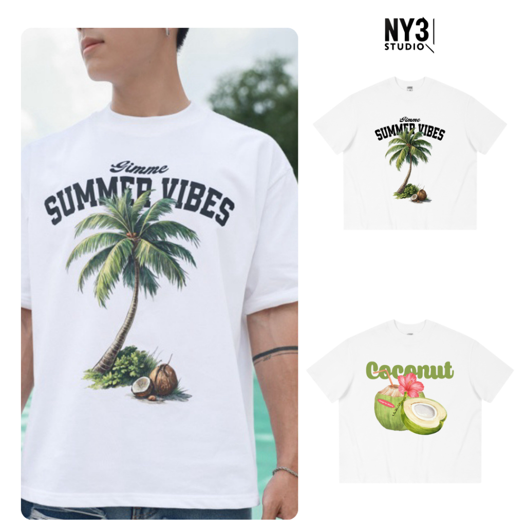 Áo Thun Local Brand Ver.2 Gimme MÙA HÈ NY3 STUDIO Áo Thun Boxy Form Rộng Unisex 250Gsm Cotton Hottre