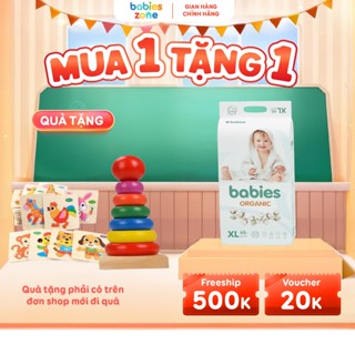   MUA 1 TẶNG 1 QUÀ  Tã Bỉm quần BABIES ORGANIC thương hiệu Việt thấm hút siêu nhanh,mềm mịn an toàn cho da em bé đủ size 