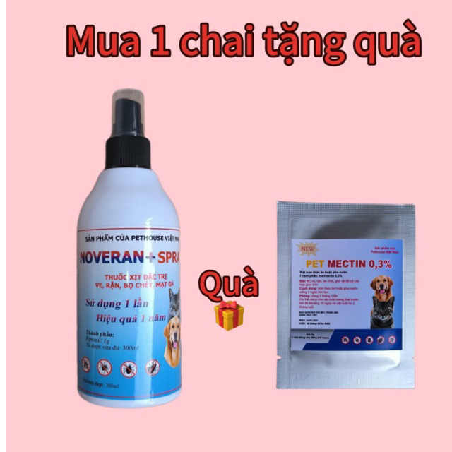 Xịt diệt ve rận, bọ chét chó mèo, trâu bò 300ml