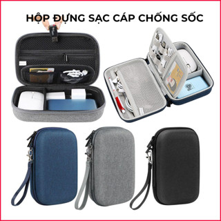 Hộp đựng sạc cáp điện thoại, pin dự phòng, ổ cứng di động, túi đựng phụ kiện phom cứng chống sốc phukienmac68