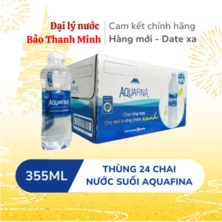   HOẢ TỐC   MẪU MỚI  Nước suối AQUAFINA 355ml  Thùng 24 chai   Date xa  