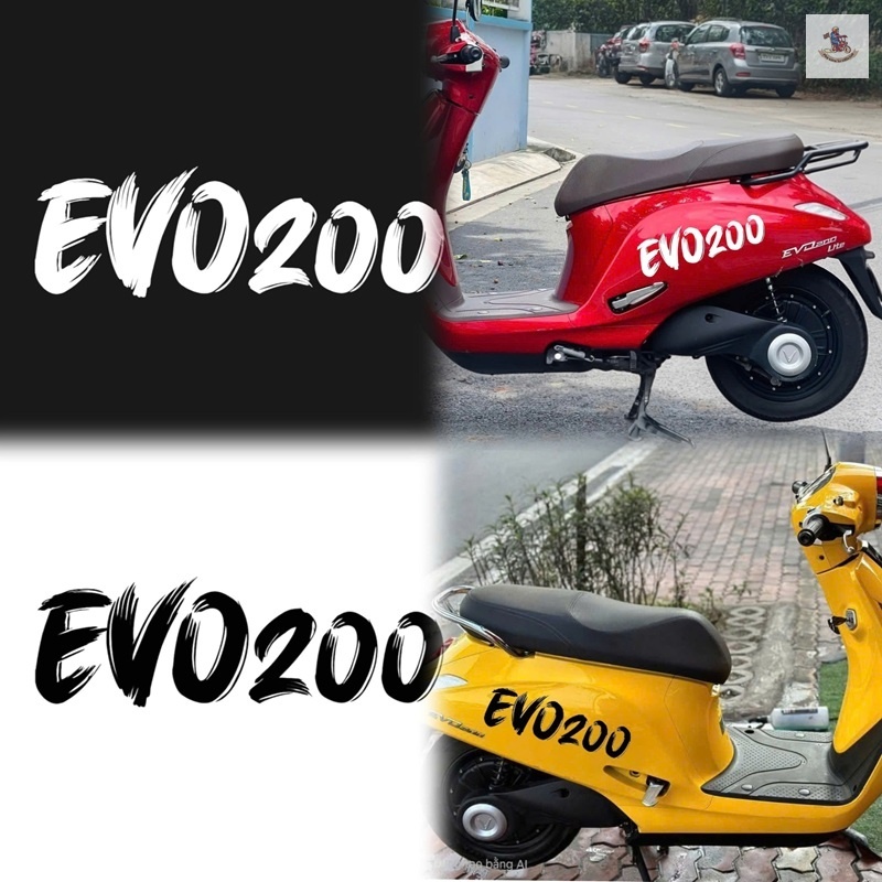 Tem Decal Chữ Evo Chống Nước Không Phai Màu Dành Cho  Xe Vinfast Evo 200 Evo 200 Lite Evo Neo Evo Gr