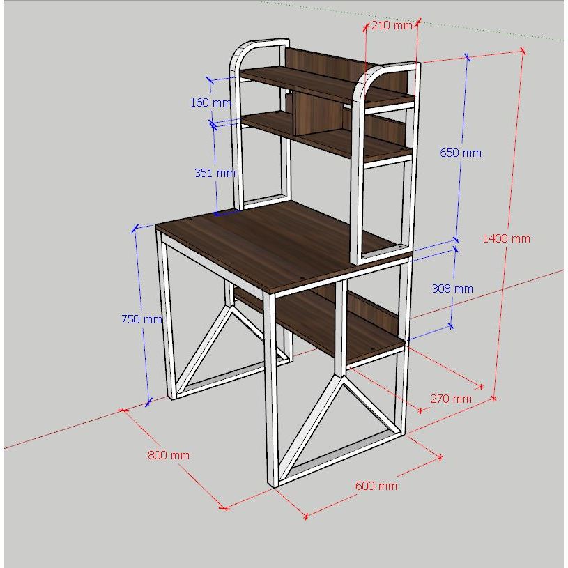 [HUONG GIANG FURNITURE] Bàn Làm Việc Có Kệ Sách BKS Chân Sắt Mặt Gỗ MDF – Hiện Đại, Đa Năng, Tiện Lợi | BigBuy360 - bigbuy360.vn