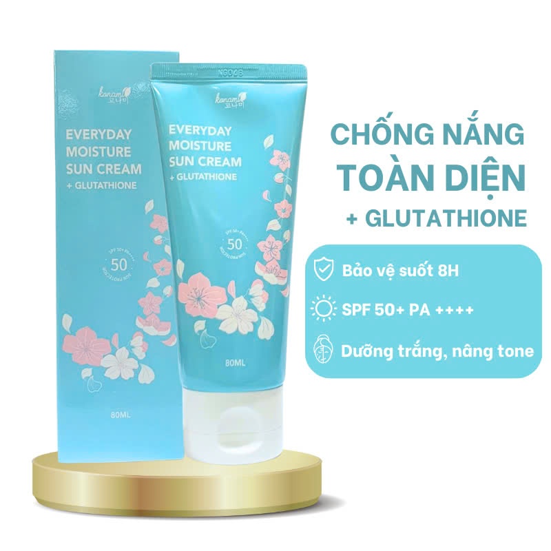 Kem chống nắng kiềm dầu , dưỡng ẩm cho da khô, dầu mụn, da treatmen konami hàn quốc 80ML