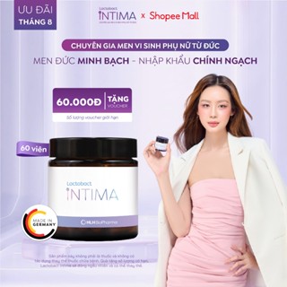 Hộp 60 viên men vi sinh phụ khoa Lactobact Intima bổ sung lợi khuẩn, Cranberry, D-Mannose từ Đức