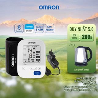 (Kèm Adapter) Máy Đo Huyết Áp OMRON HEM-7156T-A Chính Hãng - Kết Nối Điện Thoại - IntelliSense