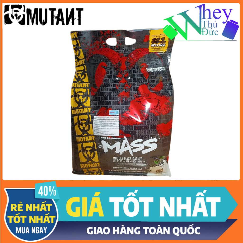 Mass Mutant 15Lbs 6,8kg vị Socola - Sữa tăng cân tăng cơ bổ sung protein