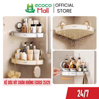 Kệ góc để đồ nhà tắm chịu lực ECOCO hít chân không thế hệ mới dễ dàng lắp đặt và tháo rời tái sử dụng thông minh 25129 