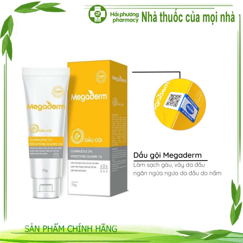 Dầu Gội Megaderm Làm Sạch Gàu Và Các Vảy Nấm Da Đầu, Ngăn Ngừa Ngứa Da Đầu 75g