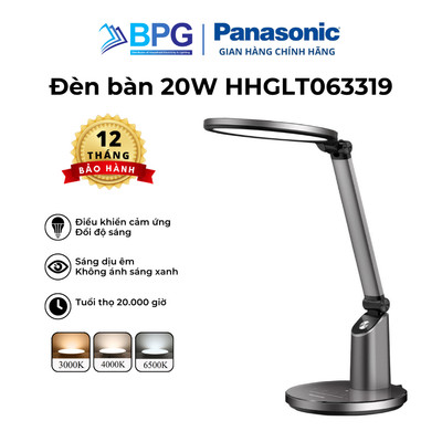 Đèn Để Bàn cao cấp 19W Panasonic HHGLT062319 Chip Led RG0, không ánh sáng xanh, điều chỉnh độ sáng