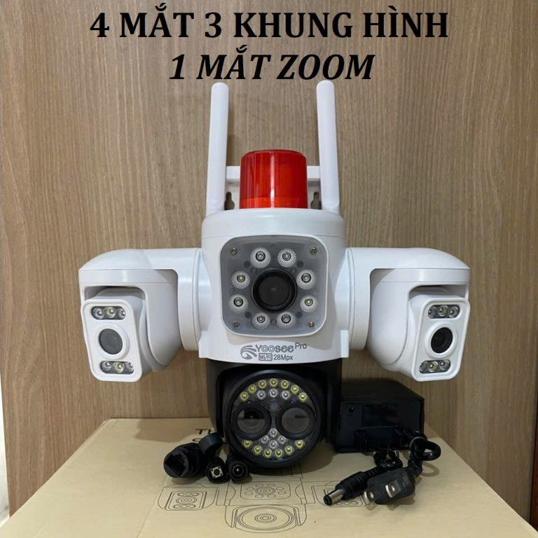 Camera Yoosee F60JD Mắt Zoom Xa Rõ Nét - 4 Ống Kính Xem 3 Khung Hình Xoay Độc Lập 4 Chiều Đàm Thoại 2 Chiều Tiện Lợi