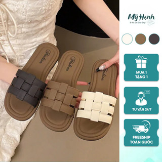  Dép Quai Đan Nữ Thời Trang Đế Bệt Dép Nữ Đi Trong Nhà Dạo Phố Êm Chân Mẫu Mới Hot Trend 333-3 