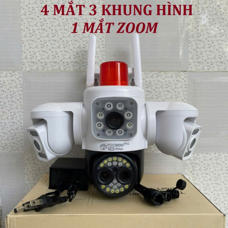 Camera Wifi Yoosee Mắt Zoom F60JD - 4 Ống Kính Xem 3 Khung Hình Rõ Nét Xoay Độc Lập 4 Chiều Đàm Thoại 2 Chiều Tiện Lợi | BigBuy360 - bigbuy360.vn