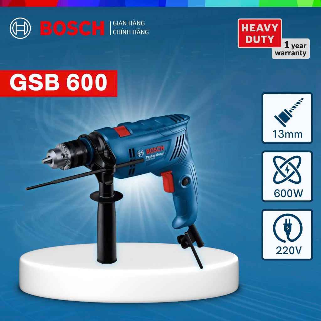 Máy Khoan Động Lực Bosch GSB 600 600W 13mm