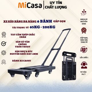  Xe Kéo 6 Bánh Hàng Nhập Khẩu Gấp Gọn Siêu Tải Trọng 200kg 