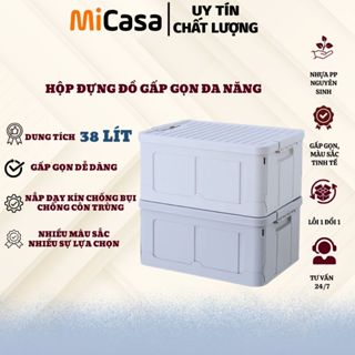 Thùng Nhựa Đựng Đồ Gấp Gọn Tiện Lợi, Hộp Đựng Quần Áo, Sách vở, Đồ Chơi