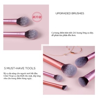 Bộ cọ trang điểm RT REAL TECHNIQUES Face Essentials Set Brush 01483 đóng gói 5 chiếc/gói/set