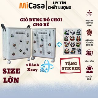  MICASA Giỏ Đựng Đồ CHơi Cho Bé Có Bánh Xe Dung Tích Lớn  Nhựa ABS Nguyên Sinh AN Toàn CHo Bé 