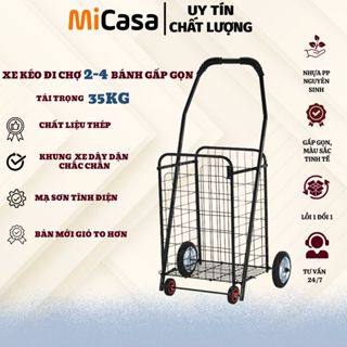  Xe Kéo Đi Chợ Xe Đi Siêu Thị Cỡ Trung Tải Trọng Cao 30kg 