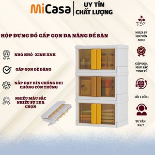  Hộp Gấp Gọn Thông Minh MiCaSa  Đựng Mỹ Phẩm Văn phòng Đồ Ăn Đa Năng 
