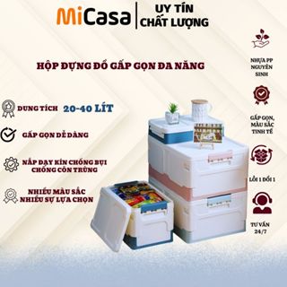  Thùng Nhựa Đựng Đồ Gấp Gọn Có Nắp Đậy Kín Thông Minh Đa Năng Chất Lượng 