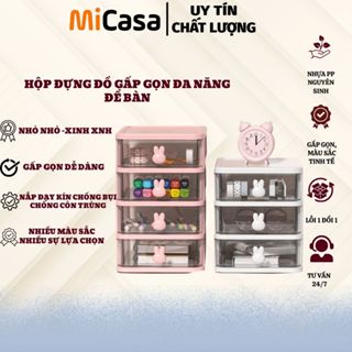  Tủ Nhựa Nhiều Tầng mini Đựng Mỹ Phẩm   Văn Phòng Phẩm Để Bàn Tiện Lợi 