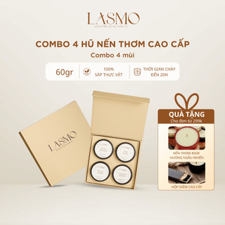  Combo 4 Hũ Nến Thơm Lasmo 60gr - Hương Thơm Thư Giãn 