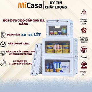  Hộp Đựng Đồ Dùng Micasa Trong Suốt Thùng Đựng Đa Năng Để Đồ Dã Ngoại Hộp Để trên Ô Tô Tiện Lợi 