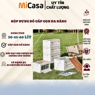  Hộp Đựng Đồ MiCasa  Thùng Đựng Đa Năng Dã Ngoại Để Cốp Oto Có Thể Gấp Gọn Tiện Dụng 