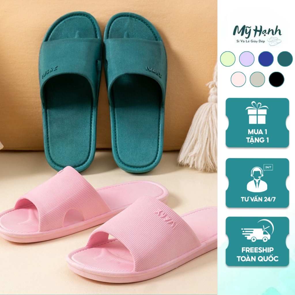 Dép Đi Trong Nhà Chữ Nhật (Loại 1), Dép Nam Nữ Cao Su Đúc Siêu Mềm, Chống Trơn Trượt, Đi Trong Văn Phòng, Nhà Tắm
