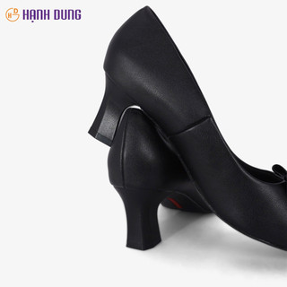 [HCM] Giày Cao Gót Hạnh Dung Đính Nơ HD04842AD ( Màu Kem - Đen Mờ - Đen Bóng )