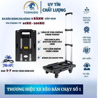 TOSHUDO - Xe Đẩy Hàng , Xe Kéo Hàng 5 -7 Bánh Tải Trọng Cao 125KG - 200KG