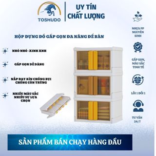 Hộp Gấp Gọn Thông Minh Toshudo, Đựng Mỹ Phẩm, Văn phòng, Đồ Ăn Đa Năng