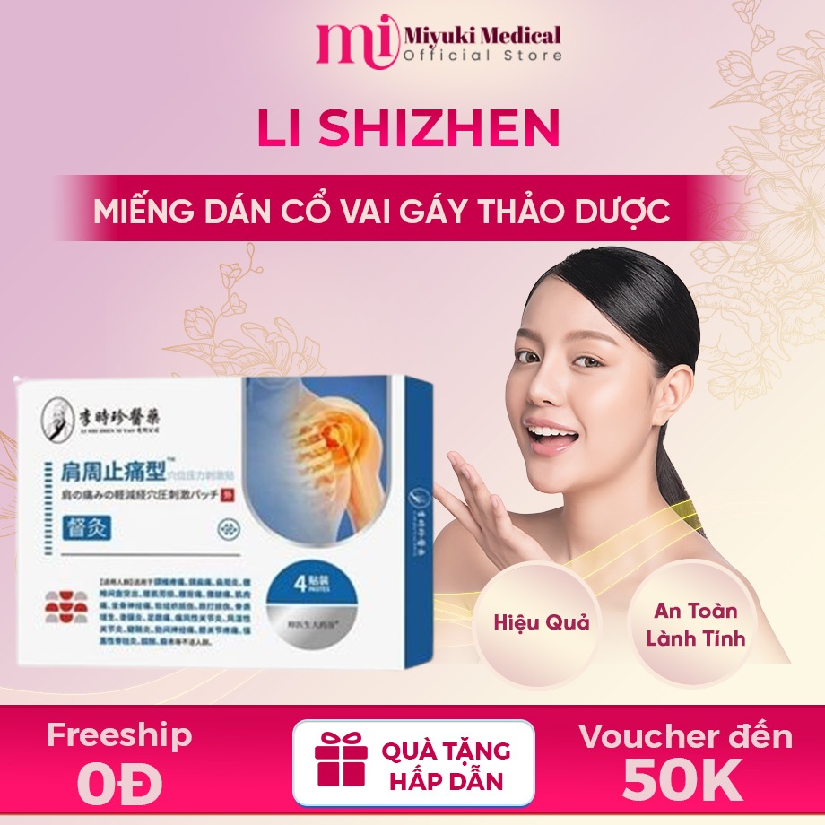 Miếng Dán Xương Khớp Cổ Vai Gáy LI SHIZHEN – Dán Li Shizhen HONGKONG Làm Dịu, Dễ Chịu Cho Cổ Vai Gáy