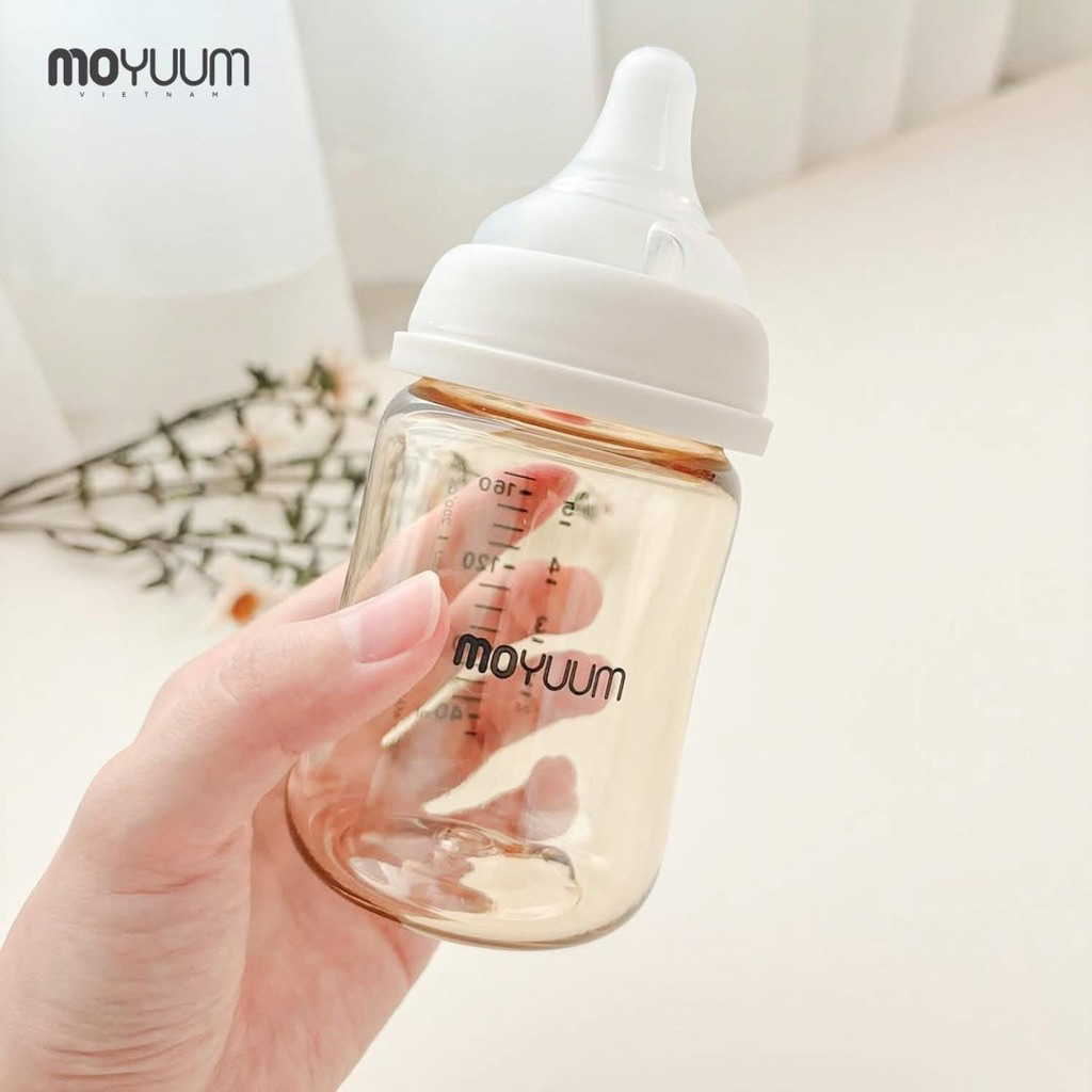   SALE DEAL SỐC  Bình sữa Moyuum korea - Hàng Chính Hãng,trơn 170ml & 270ml có chọn núm cho bé 