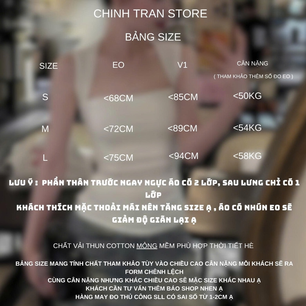 Áo Sát Nách Cúp Ngực Nhún Eo Viền Vai Nhỏ Chất Thun Cotton Co Giãn Nữ Tính Trendy - Chinh Trần Store | BigBuy360 - bigbuy360.vn