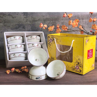 Bát ăn cơm chén ăn cơm gốm sứ Bộ bát đĩa decor Gốm Phúc Đạt