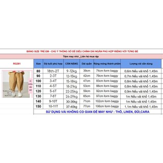 RG281_Rập giấy may quần baggy cho bé