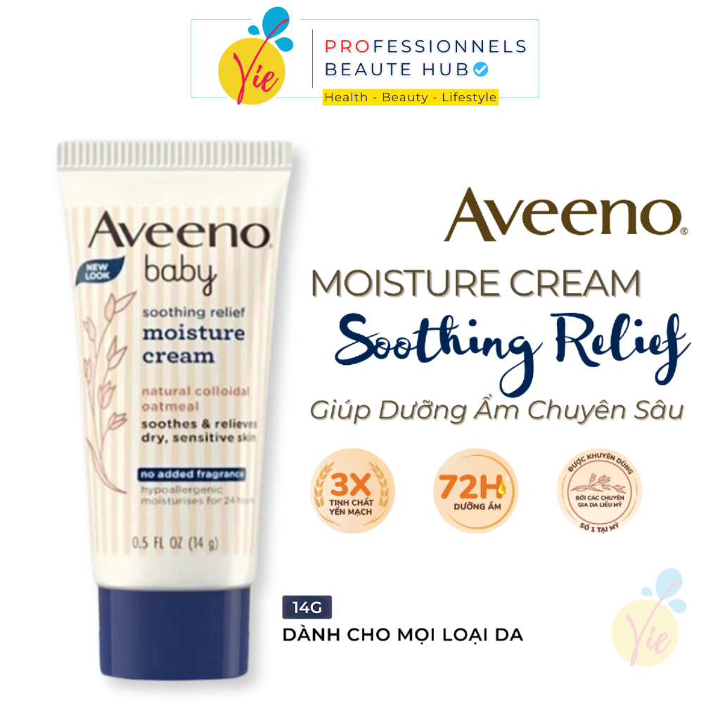 Kem Dưỡng Ẩm AVEENO Baby Soothing Relief Moisture Cream Cho Em Bé 14g - Vie Beaute SGN