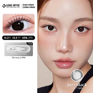 Kính áp tròng 1 ngày màu Jazz Black Clalen iris, lens mắt màu đen có độ cận - Lens Optic Hà Nội