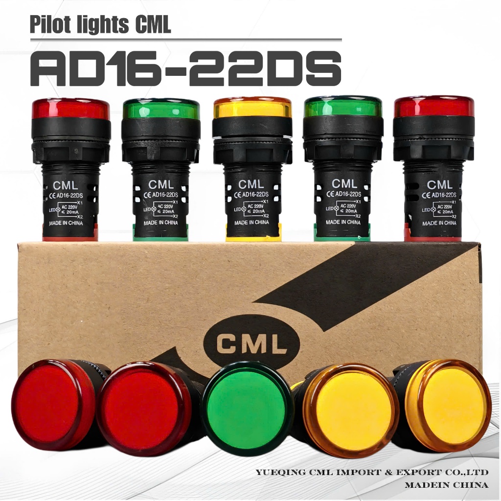 Đèn Báo Pha Phi 22 Xanh Đỏ Vàng 220V/24V CML