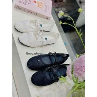 GIÀY BÚP BÊ NAGASHOES VẢI REN LƯỚI NƠ NAB113