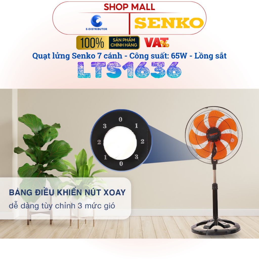 [HỎA TỐC] Quạt lửng thân sắt 7 cánh Senko LTS1636 - LTS1631 (Mã mới) - Hàng chính hãng | BigBuy360 - bigbuy360.vn