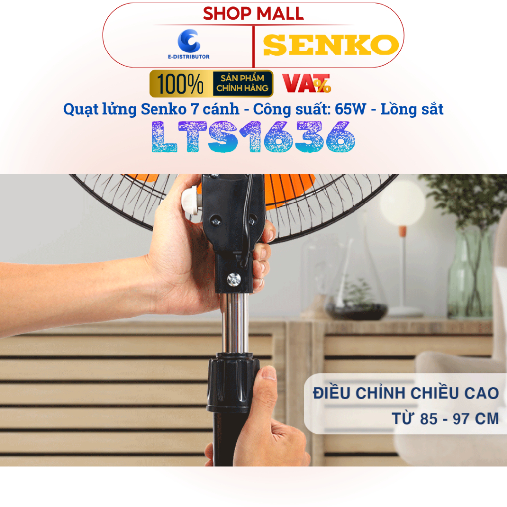 [HỎA TỐC] Quạt lửng thân sắt 7 cánh Senko LTS1636 - LTS1631 (Mã mới) - Hàng chính hãng | BigBuy360 - bigbuy360.vn
