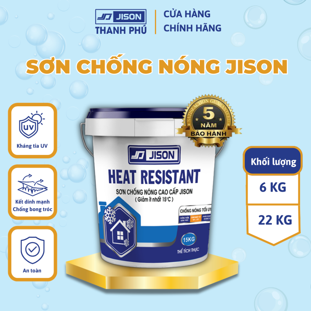 Sơn chống nóng Jison – Giảm nhiệt, chống nóng hiệu quả